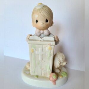 Vintage 80s Precious Moments God Religious Collectible Porcelain Figurine